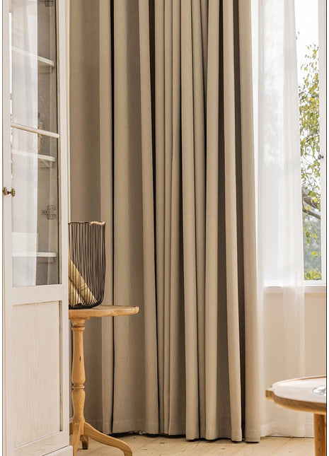 Velvet curtain discreet pattern living room