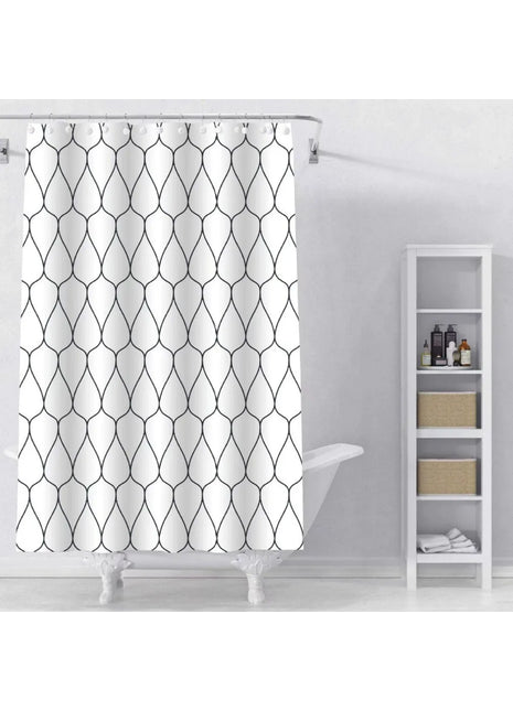 Geometric Pattern Shower Curtain (W71" x H79")