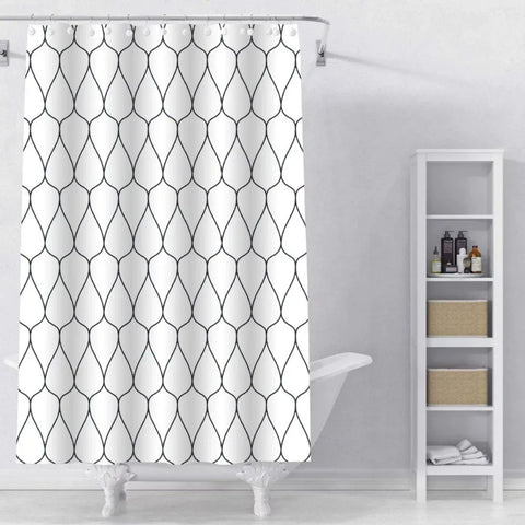 Geometric Pattern Shower Curtain (W71