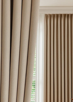 Chenille fabric blackout curtains