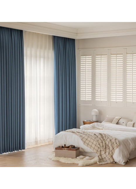 Duck Blue Scandinavian Curtain
