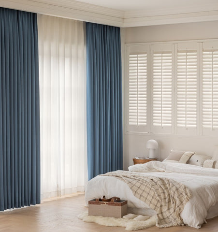 Duck Blue Scandinavian Curtain