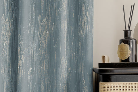 Blackout curtain velvet effect marble pattern