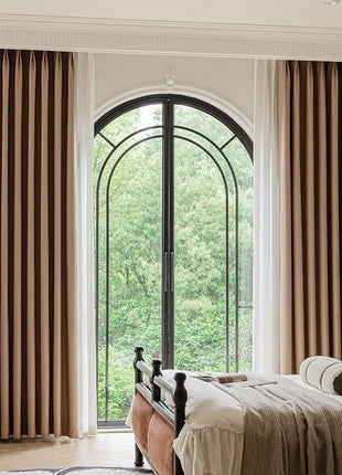 Chenille fabric blackout curtains