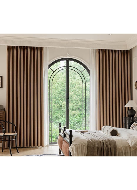 Chenille fabric blackout curtains