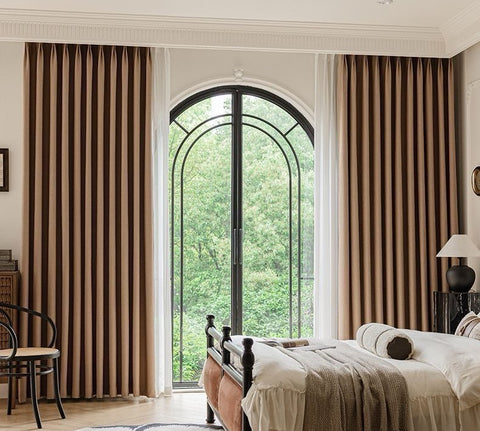 Chenille fabric blackout curtains