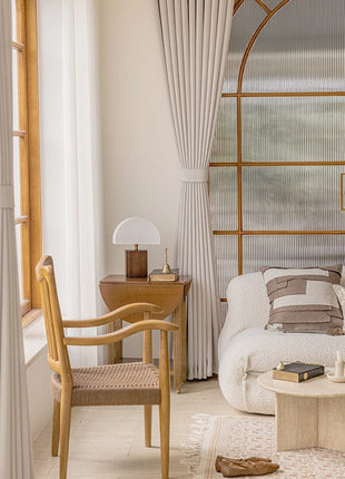 Modern Linen Beige Curtain