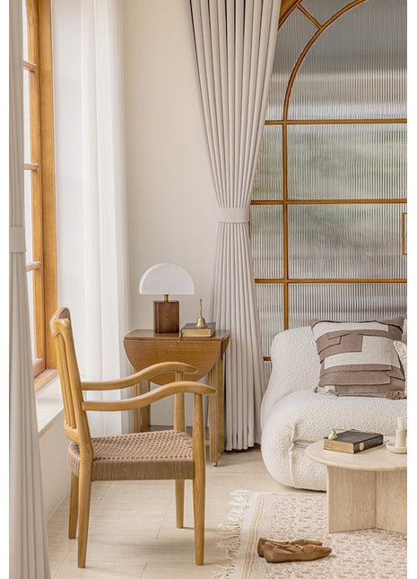 Modern Linen Beige Curtain