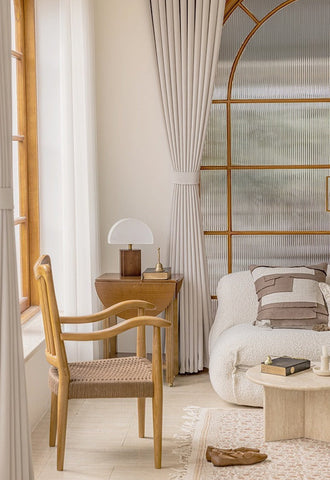 Modern Linen Beige Curtain