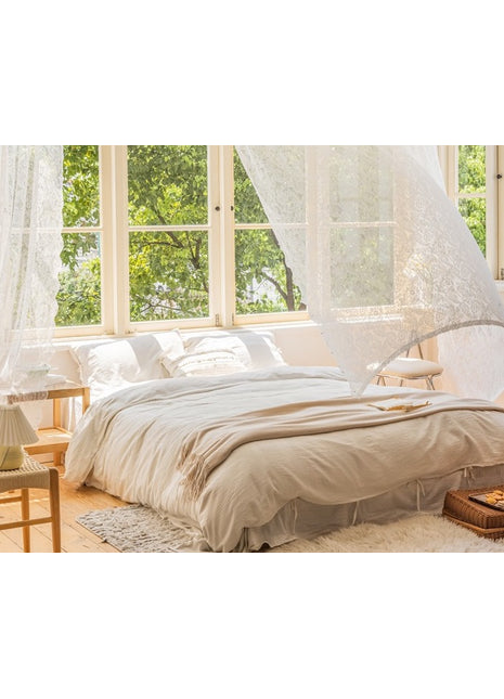 Lace Sheer Vintage Living Room
