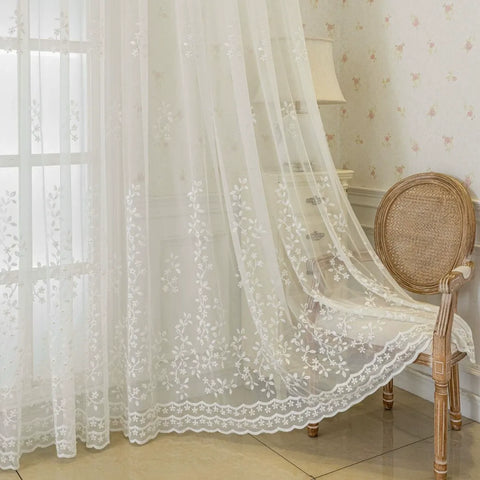 White Lace Sheer Trend Home