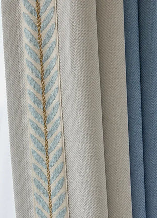 Blue and White Curtain