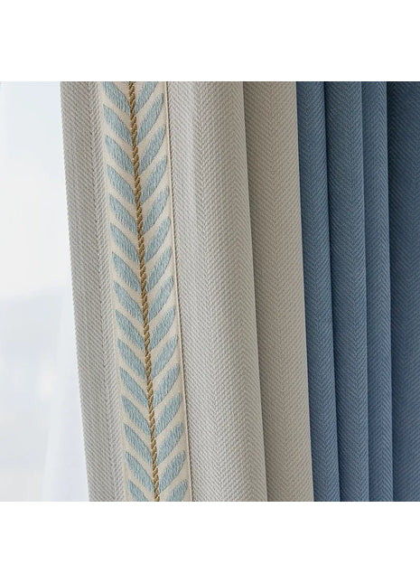 Blue and White Curtain