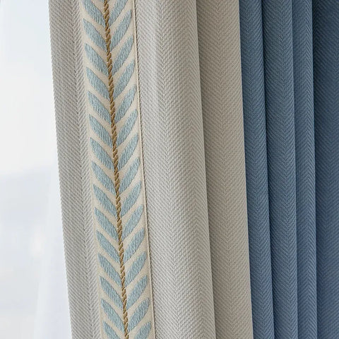 Blue and White Curtain
