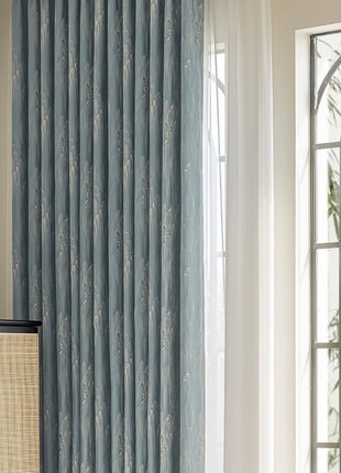 Blackout curtain velvet effect marble pattern