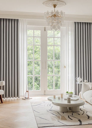Chenille fabric blackout curtains