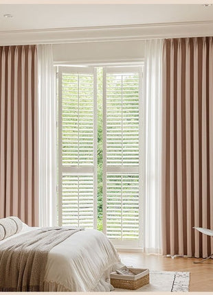 Chenille fabric blackout curtains