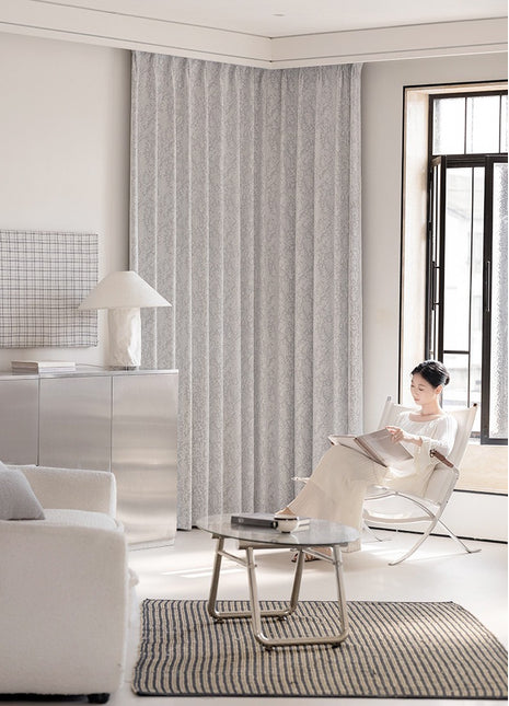 Chenille jacquard insulating curtain for living room