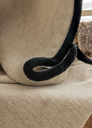 Living room blackout curtain in thick textured fabric