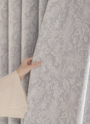 Chenille jacquard insulating curtain for living room