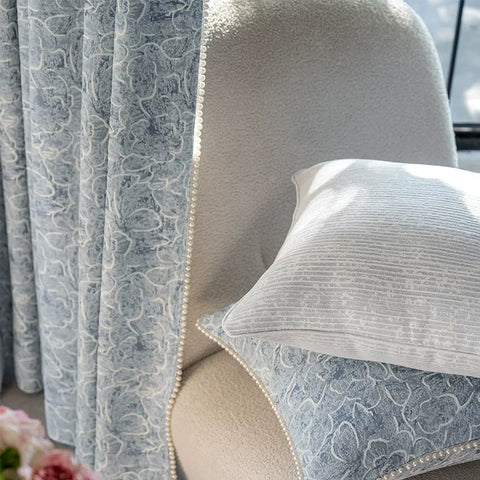 Luxury Blue Curtain Patterns