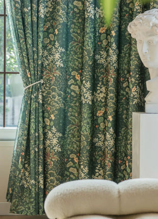 Colorful Leaf Pattern Curtain