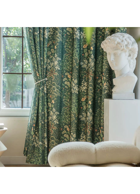 Colorful Leaf Pattern Curtain