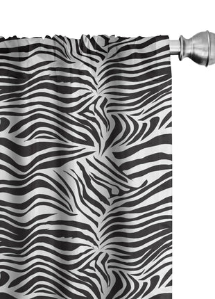 Gray Zebra Pattern Curtain