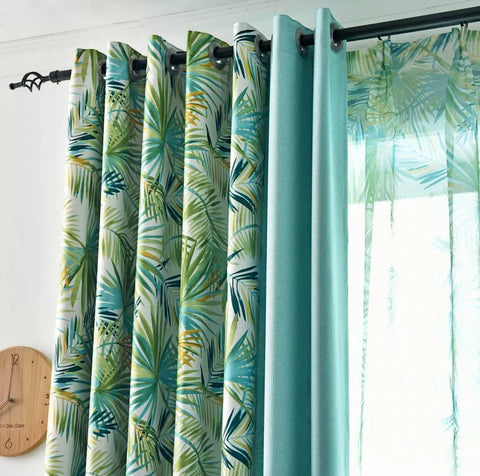 Tropical Leaves Curtain
