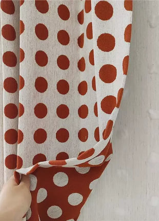 Curtain with round patterns