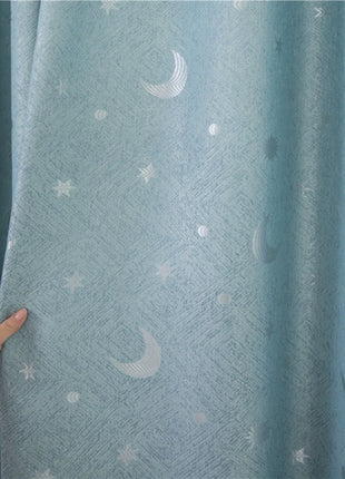 Cyan Curtain Silver Patterns