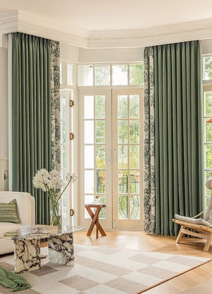 Green Pattern Curtain