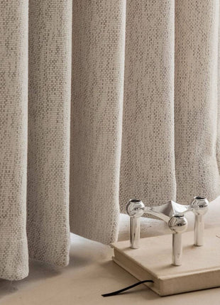 Living room blackout curtain in thick textured fabric