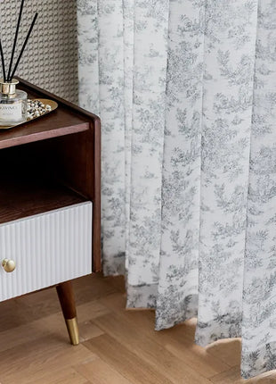 White and Black Curtain
