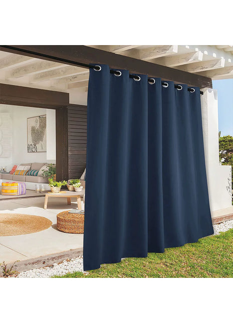 Blue Waterproof Outdoor Curtain
