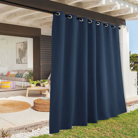 Blue Waterproof Outdoor Curtain