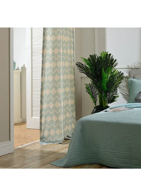 Blue Curtain Hexagon Patterns