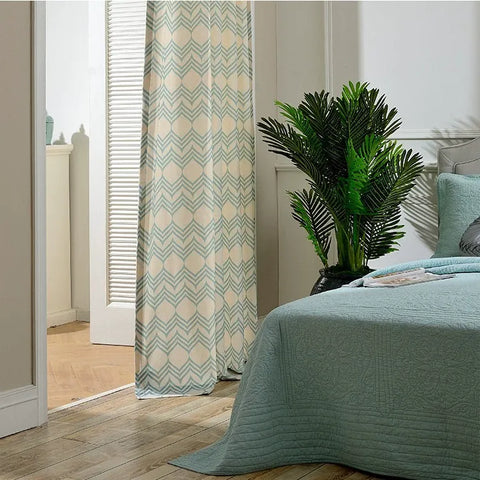 Blue Curtain Hexagon Patterns