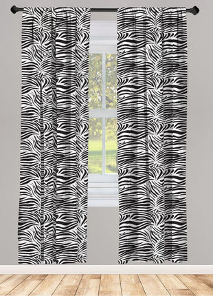 Gray Zebra Pattern Curtain