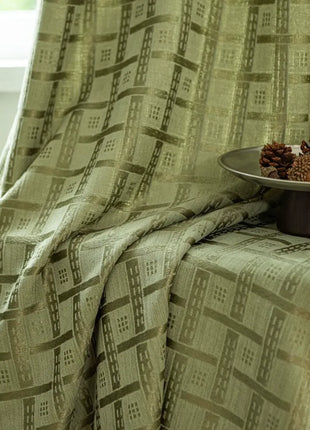 Green Curtain Modern Bedroom