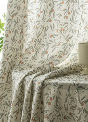 Provencal Green Leaves Curtain