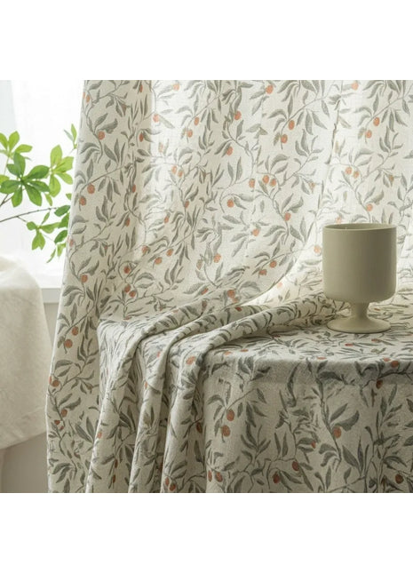 Provencal Green Leaves Curtain