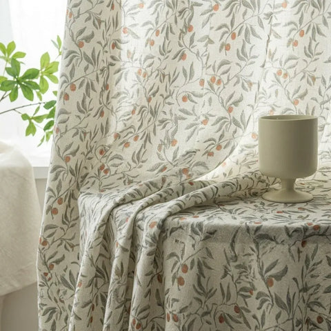 Provencal Green Leaves Curtain