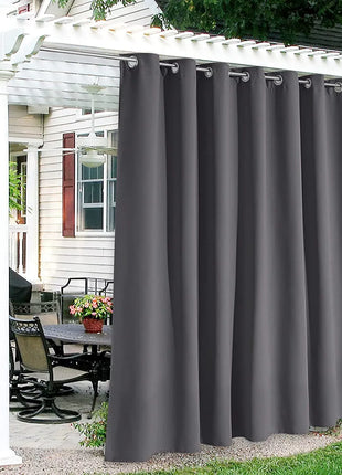 Dark Gray Waterproof Outdoor Curtain