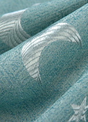 Cyan Curtain Silver Patterns