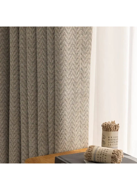 Light Blue Geometric Curtain