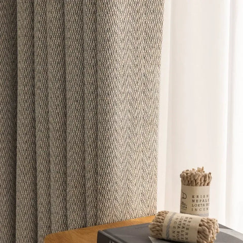 Light Blue Geometric Curtain