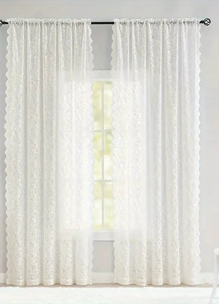 White Sheer Curtain Elegant Patterns