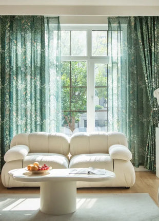 Colorful Leaf Pattern Curtain