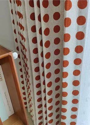 Curtain with round patterns
